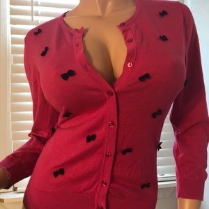Hot Pink cardigan by August Silk; pre-owned; Large